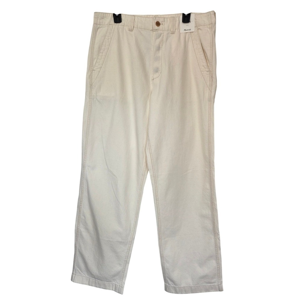 Madewell‎ Patch Pocket Jeans Summer Denim Cotton Mens 30 Ecru NWT $138 NV079